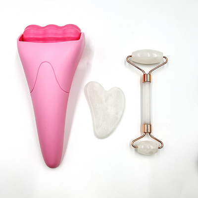 Roller de cara de jade para el tratamiento natural contra las arrugas Masaje con hielo y cuidado de la piel para la belleza de los ojos