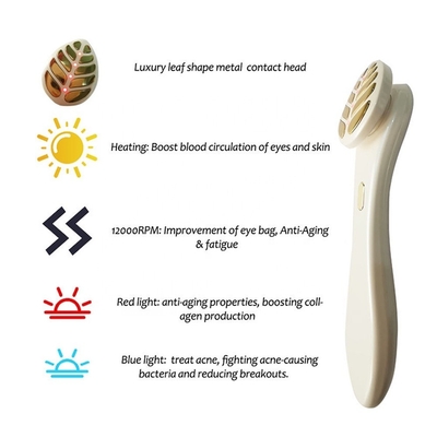 Mini Vibración Eléctrica Calor LED Ojo Massager Pluma para el levantamiento de la piel y desvanecimiento de las arrugas