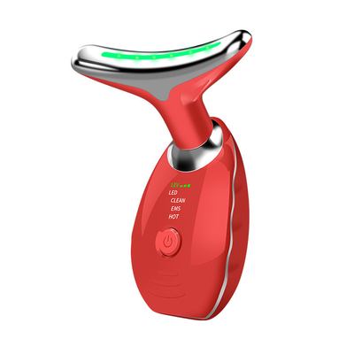 Masajador para levantamiento de cara y cuello de acero inoxidable ABS con terapia LED y enchufes Tipo otro