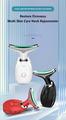 Masajador para levantamiento de cara y cuello de acero inoxidable ABS con terapia LED y enchufes Tipo otro