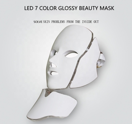 Tensión 110V-240V 7 Color LED máscara facial terapia de luz para el endurecimiento y el endurecimiento de la piel
