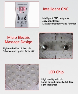 Tensión 110V-240V 7 Color LED máscara facial terapia de luz para el endurecimiento y el endurecimiento de la piel