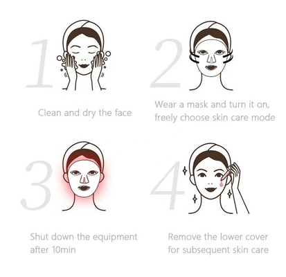 Máscara facial de silicona LED para apretar formas personalizadas y peso neto del producto 0,5 kg