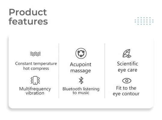 Massageador de ojos conveniente para aliviar la tensión y promover la relajación Batería de 850mAh