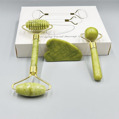 Cama de masaje con rodillos de jade para adelgazar herramienta de masaje facial 19*16*5cm