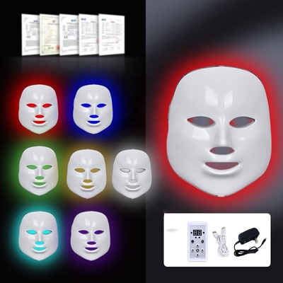 7 Colores LED Mascarillas faciales de tipo CN para tratamiento de luz roja antiarrugas