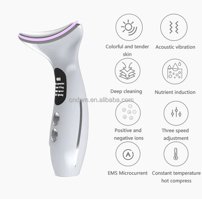 Neck Beauty Dispositivo de batería de 3 cabezas Masajista eléctrico con material de acero inoxidable ABS