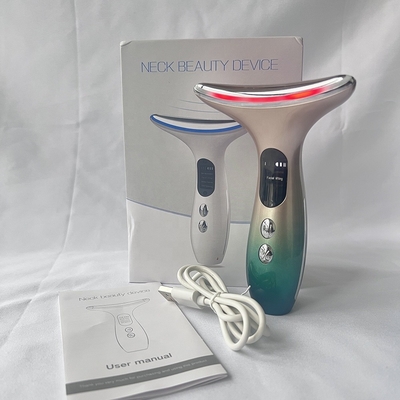 Equipo de belleza multifunción Cuello Masaje facial EMS Dispositivo de belleza de vibración caliente