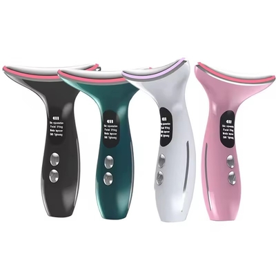 Equipo de belleza multifunción Terapia fotónica LED Aprietación de la piel de la cara y el cuello Massager de levantamiento