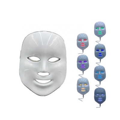 Máscara de tratamiento de luz facial LED Modelo 2023 Anti Acné 7 Color Impermeable NO Casa
