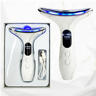 7 en 1 dispositivo de levantamiento facial antiarrugas Microcorriente de ajuste de la piel para el cuello y la cara