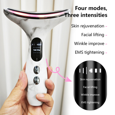 7 en 1 dispositivo de levantamiento facial potencia nominal 2.5W dispositivo para el cuello y cara para el tratamiento de antiarrugas