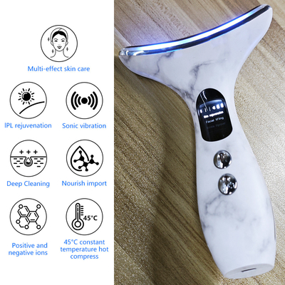 7 en 1 dispositivo de levantamiento facial potencia nominal 2.5W dispositivo para el cuello y cara para el tratamiento de antiarrugas