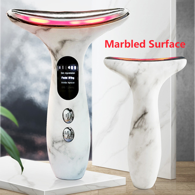 Antienvejecimiento y eliminación de arrugas Masajeador eléctrico del cuello Masaje facial LED para el cuello de la cara