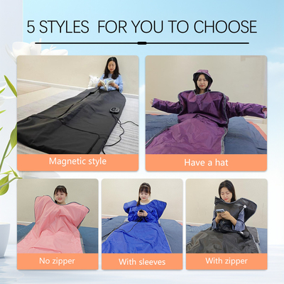 Cubierta de sauna infrarroja de cuero térmico PU impermeable para la desintoxicación de pérdida de peso personalizada