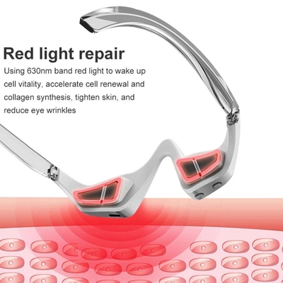 Dispositivo de terapia de luz roja de vibración plástica con masajeador de ojos de micro-corriente Ems