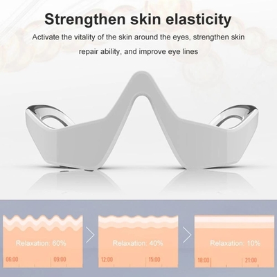 Dispositivo de terapia de luz roja de vibración plástica con masajeador de ojos de micro-corriente Ems