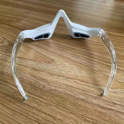 Dispositivo de terapia de luz roja de vibración plástica con masajeador de ojos de micro-corriente Ems