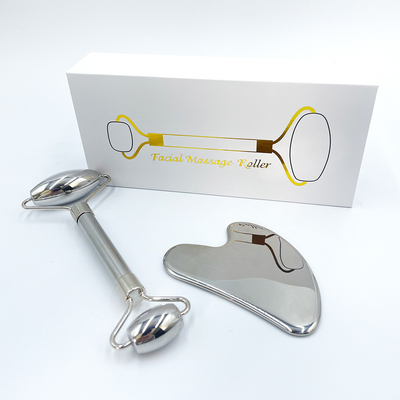 Logotipo personalizado de acero inoxidable Gua Sha Scraping herramienta de masaje para la cara y el cuerpo