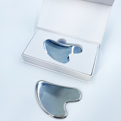 Logotipo personalizado de acero inoxidable Gua Sha Scraping herramienta de masaje para la cara y el cuerpo