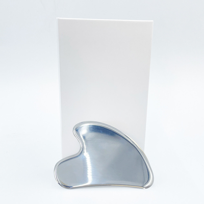Masaje facial Acero inoxidable verde Gua Sha Piedra para el Cuello y la Cara Logotipo personalizado de belleza