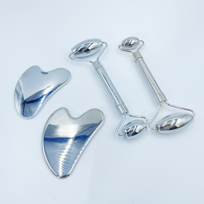 Área de objetivo del cuerpo Corazón de acero inoxidable Gua Sha para el levantamiento facial Globos de hielo Logotipo personalizado