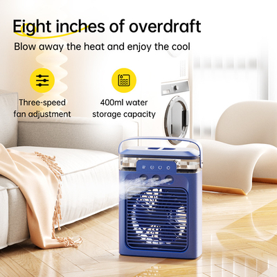 2024USB portátil recargable mini cuarto de agua refrigerador de aire con batería USB ventilador plegable