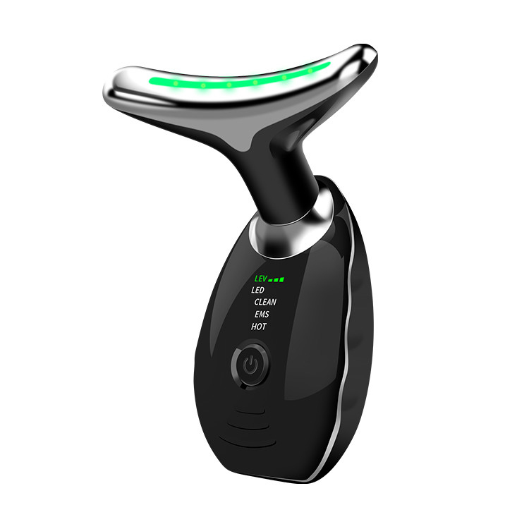 Masajador para levantamiento de cara y cuello de acero inoxidable ABS con terapia LED y enchufes Tipo otro