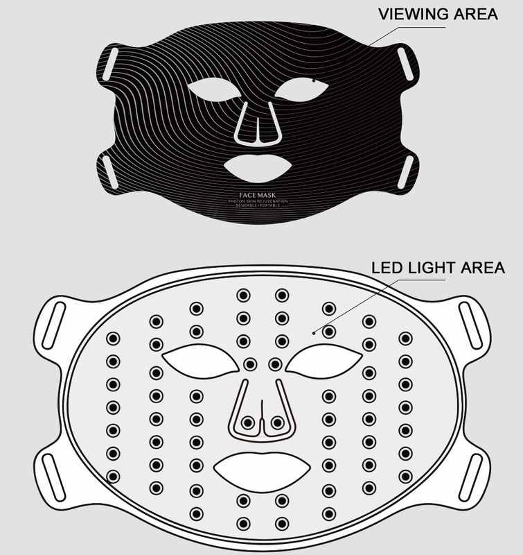 2024 Za Plugs Tipo Confort Silicona Luz infrarroja de alta energía 850nm Mascarillas faciales LED