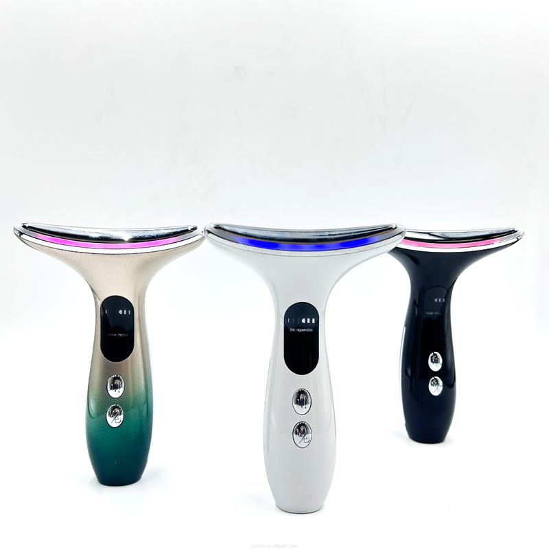 Equipo de belleza multifunción Terapia fotónica LED Aprietación de la piel de la cara y el cuello Massager de levantamiento