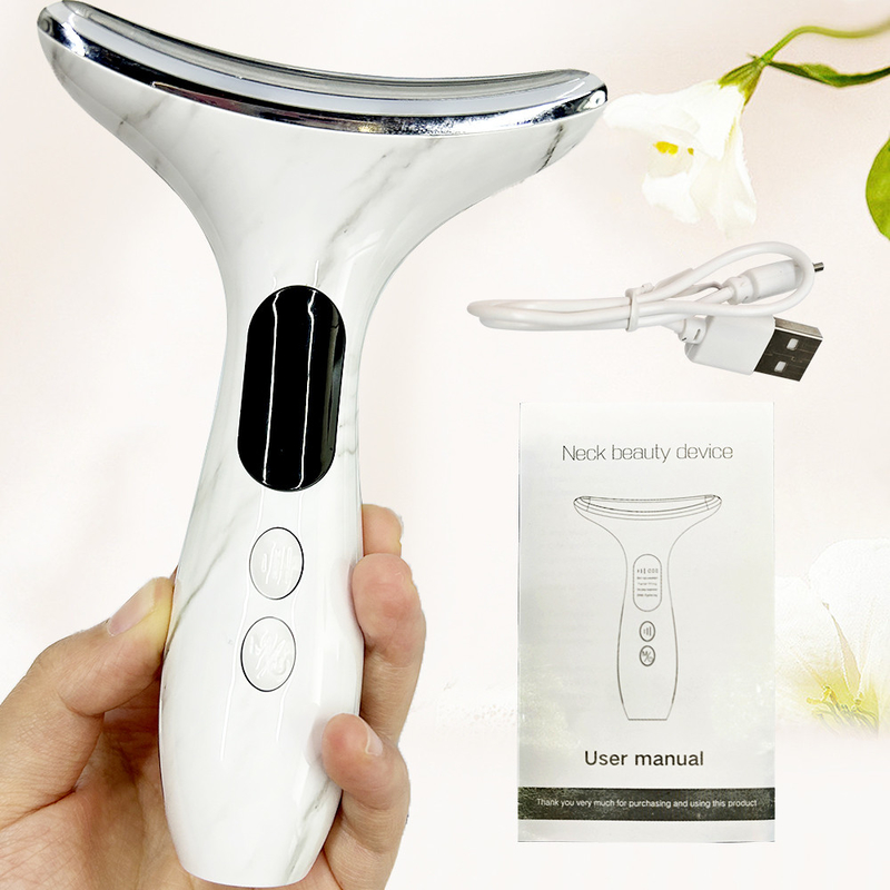 7 en 1 dispositivo de levantamiento facial potencia nominal 2.5W dispositivo para el cuello y cara para el tratamiento de antiarrugas