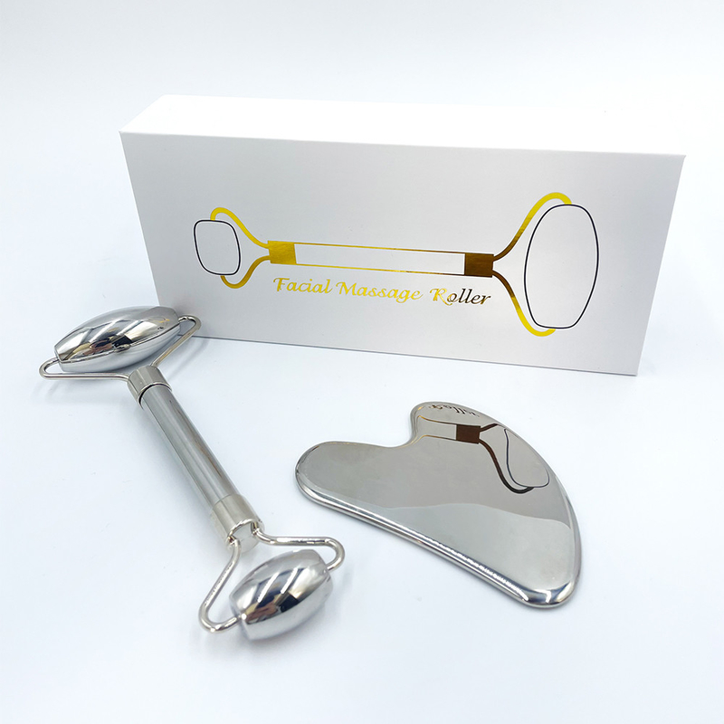 Logotipo personalizado de acero inoxidable Gua Sha Scraping herramienta de masaje para la cara y el cuerpo